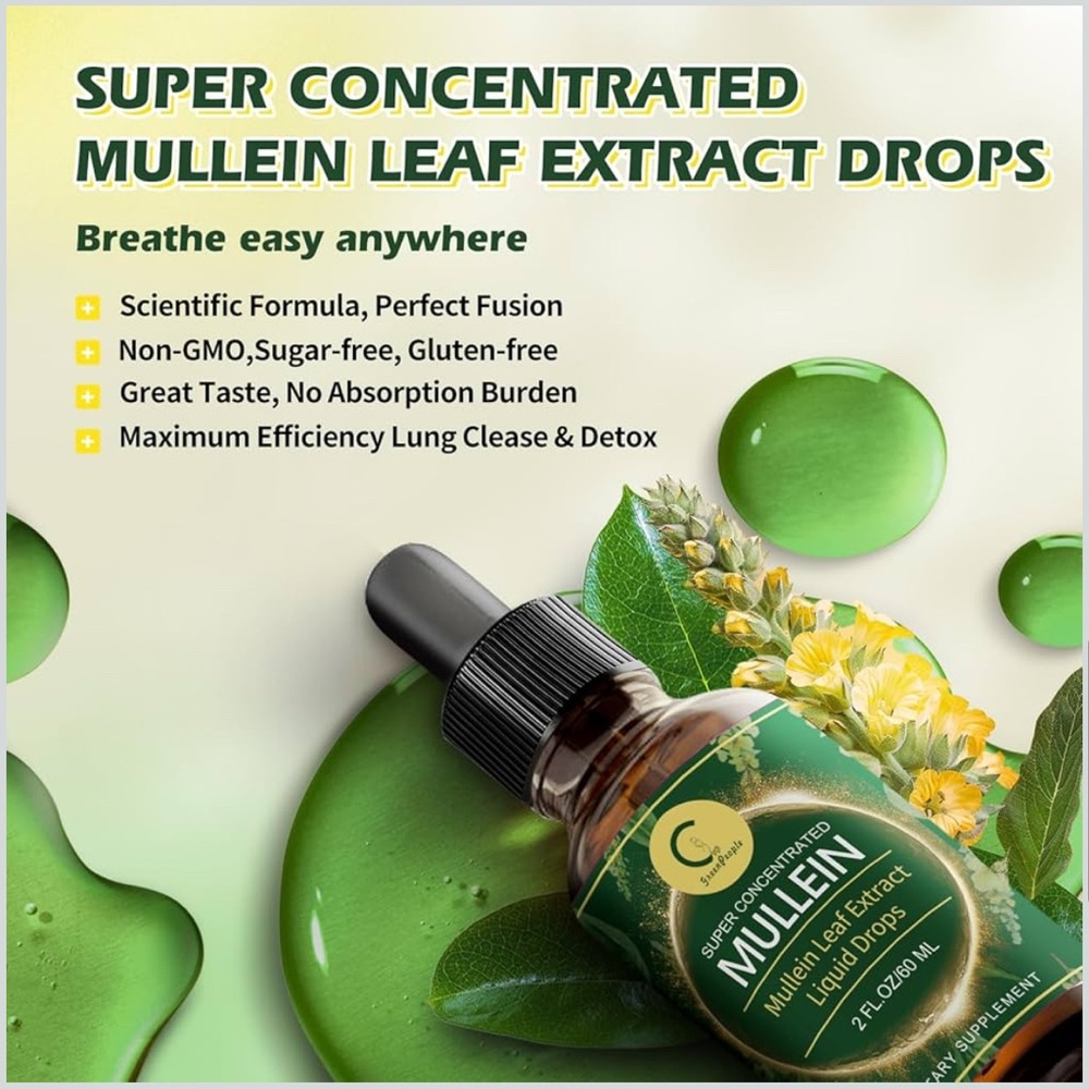 Mullein Leaf Extract Liquid Drops - 2 Pack - Picture 5 of 7